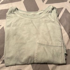 light green pocket tee